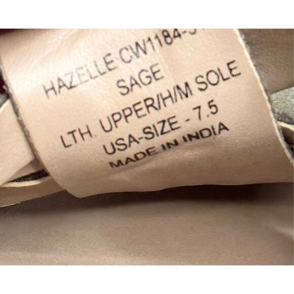 Crevo Hazelle Block Heel Mule Womens 7.5 Sage Slip On Leather Suede Sandal - Picture 8 of 9